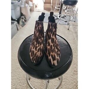 Vince Camuto Animal Print Genuine Calf-Hair Ankle Booties Slip On Women’s Size 7